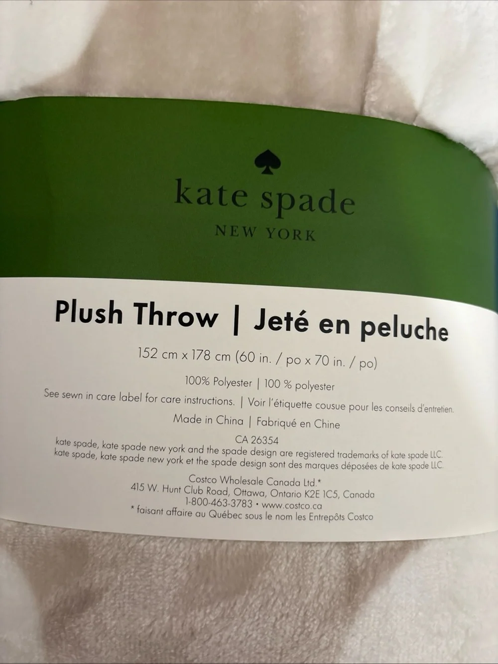 Kate Spade Plush Throw